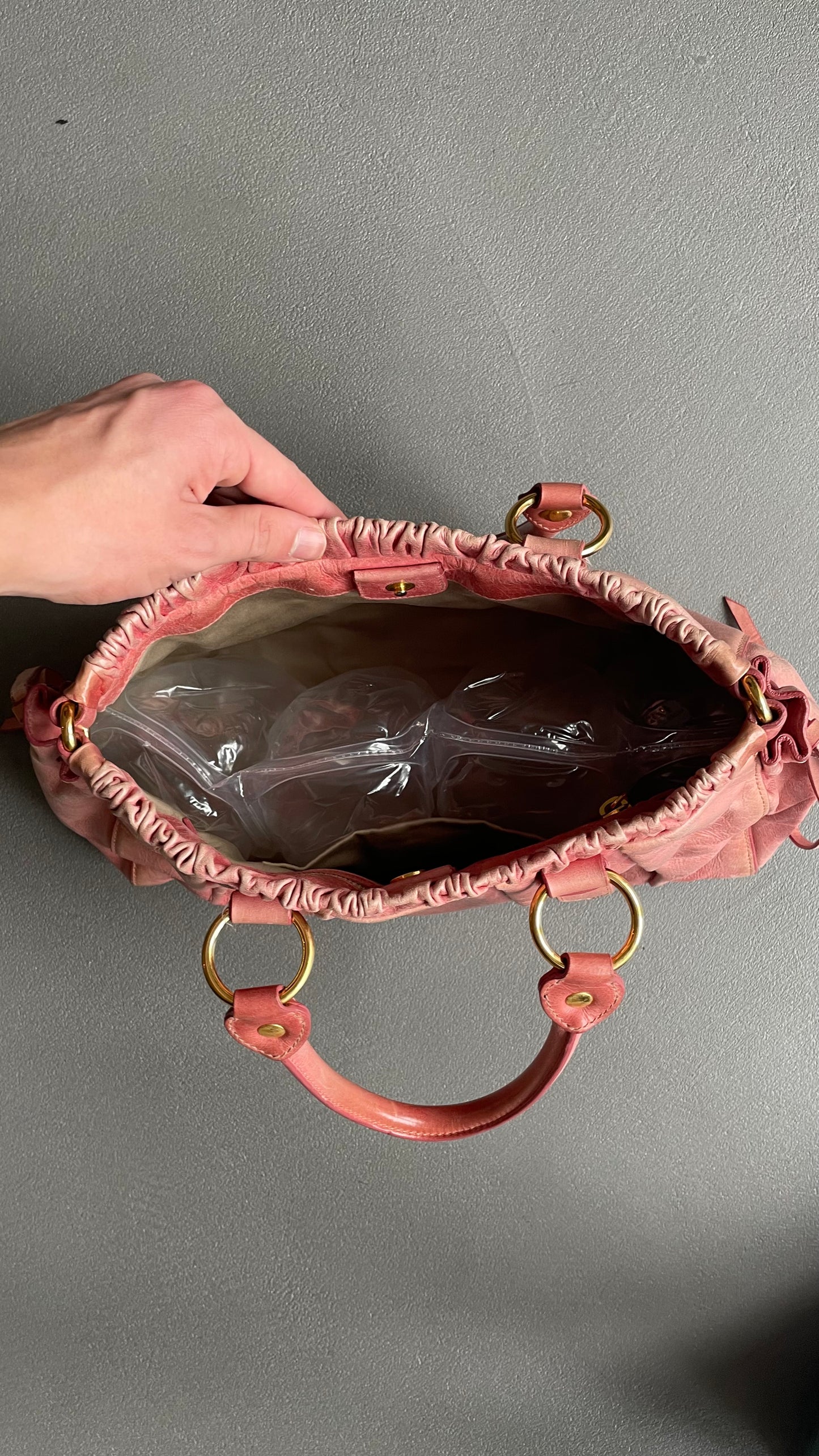 BORSA A MANO MIUMIU ROSA