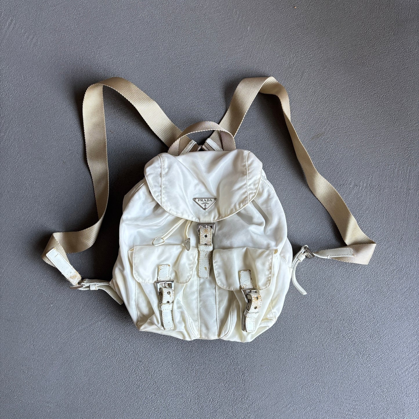 PRADA BACKPACK WHITE