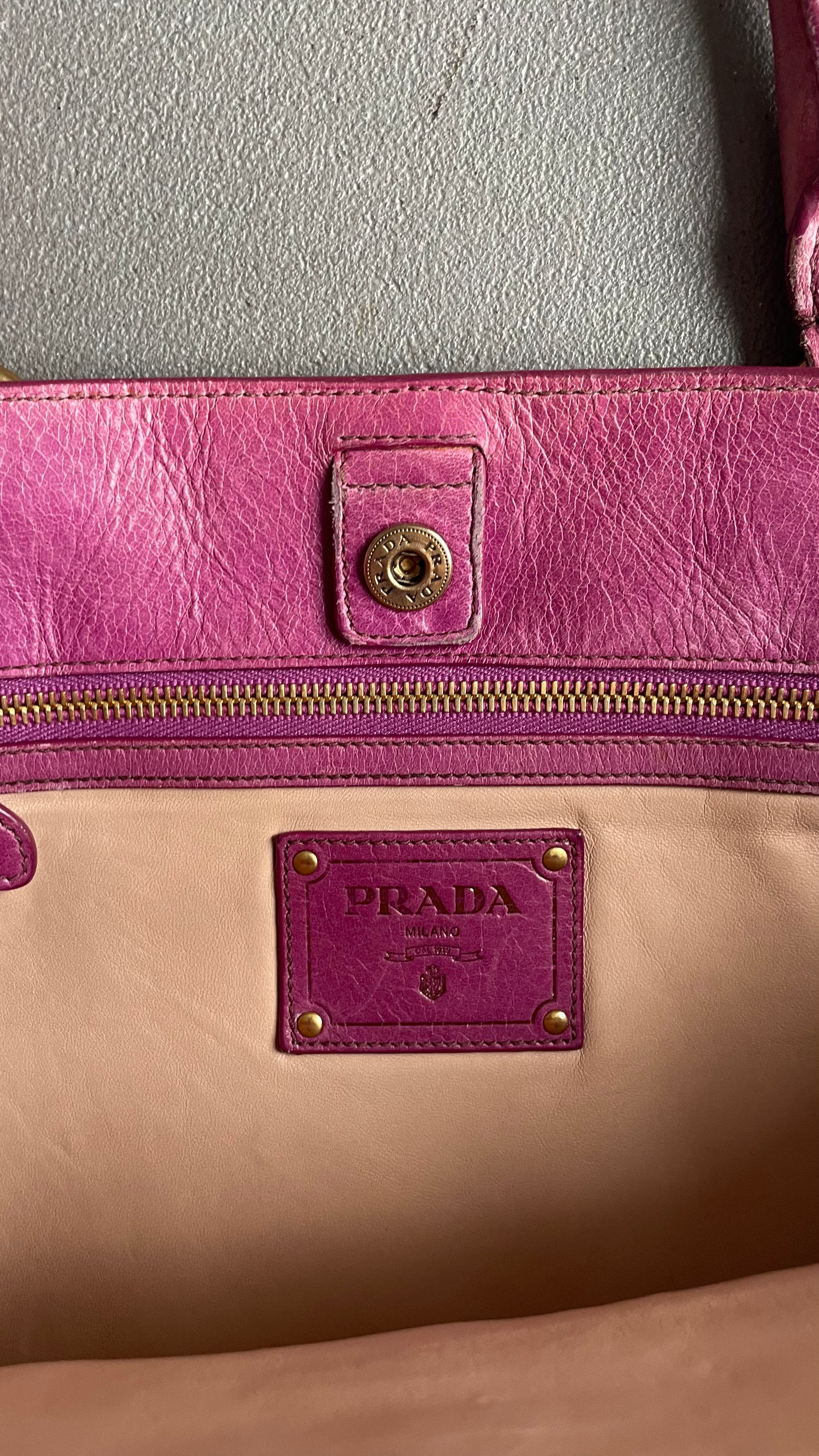 BORSA A MANO ROSA PRADA