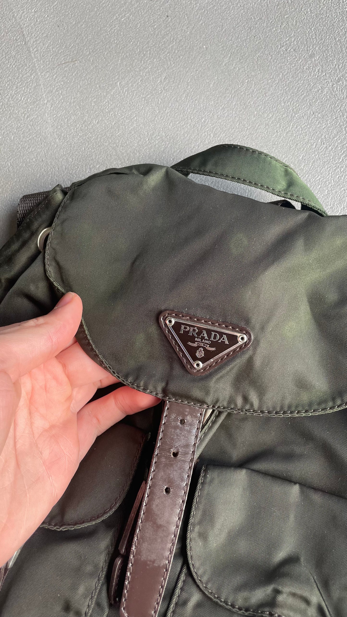ZAINO PRADA VERDE PICCOLO