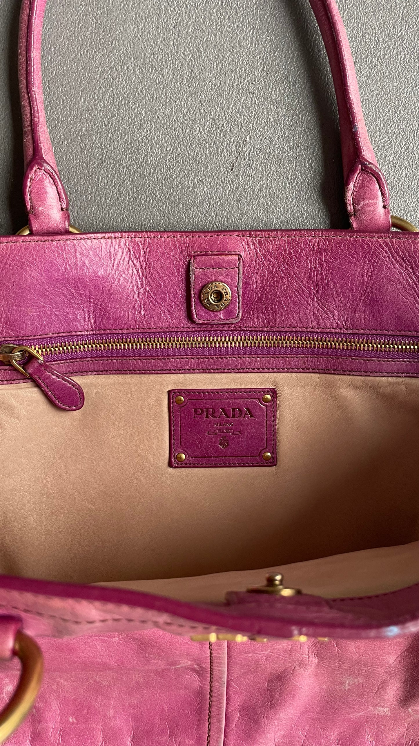 BORSA A MANO ROSA PRADA