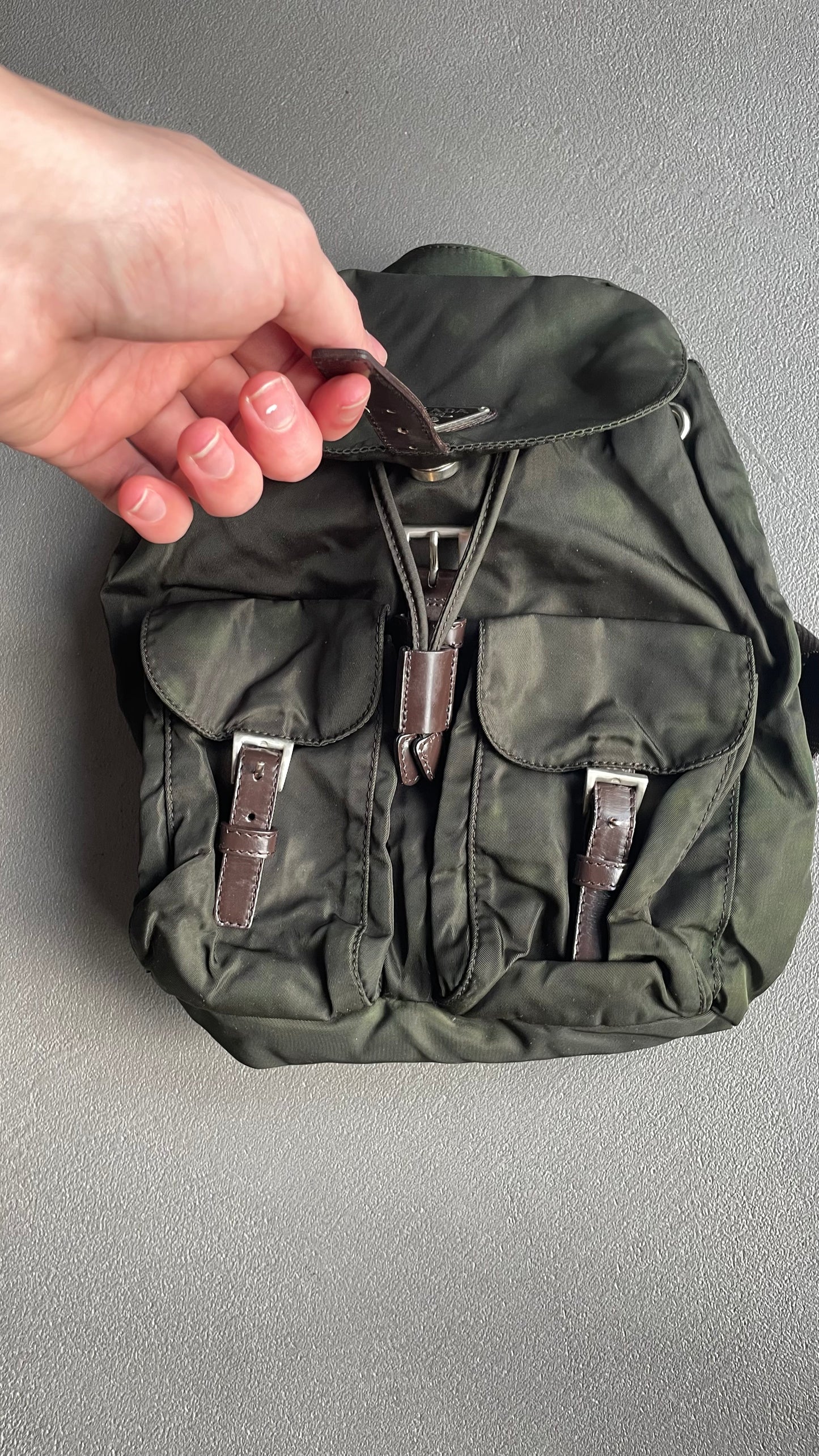 ZAINO PRADA VERDE PICCOLO