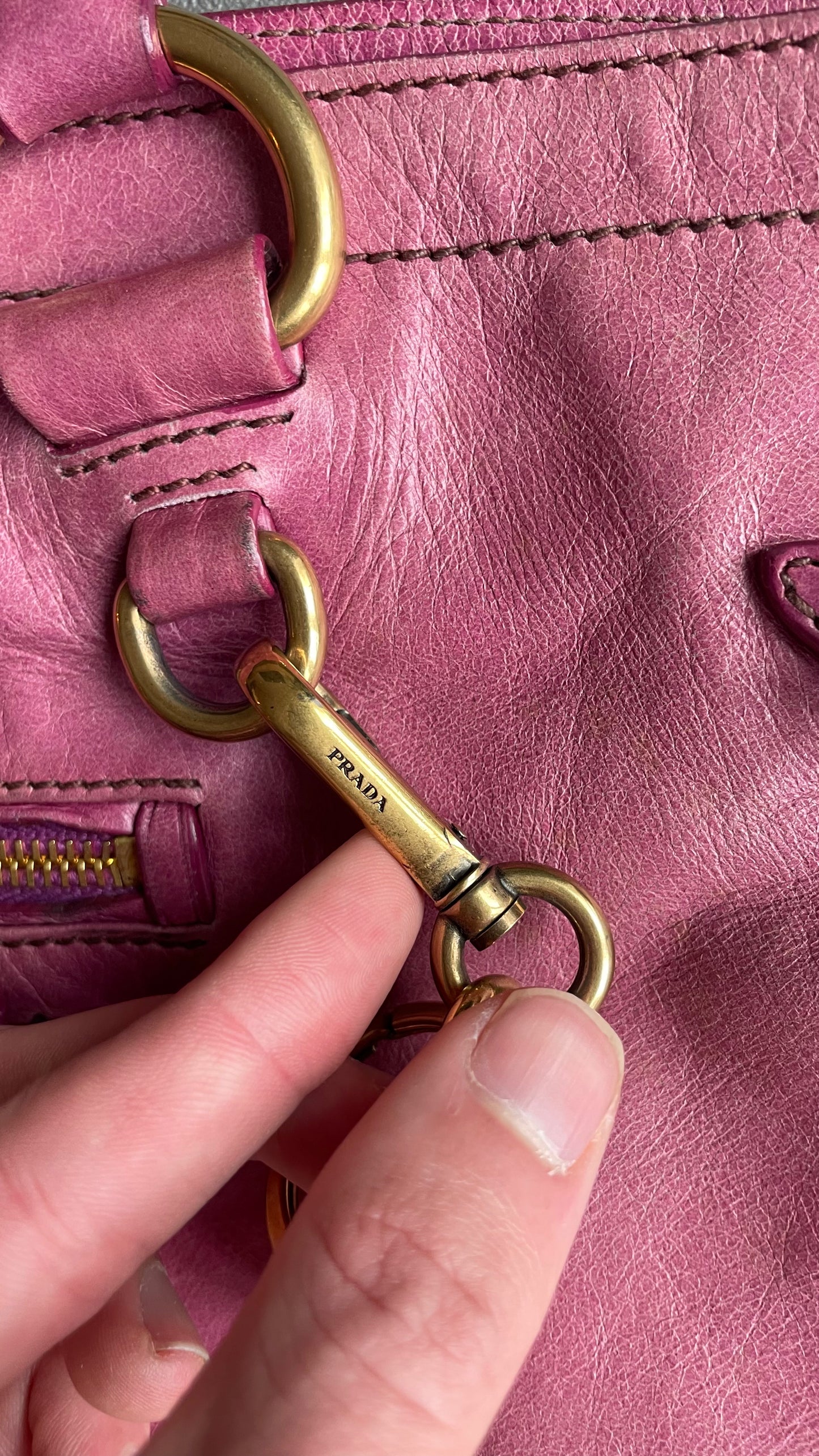 BORSA A MANO ROSA PRADA