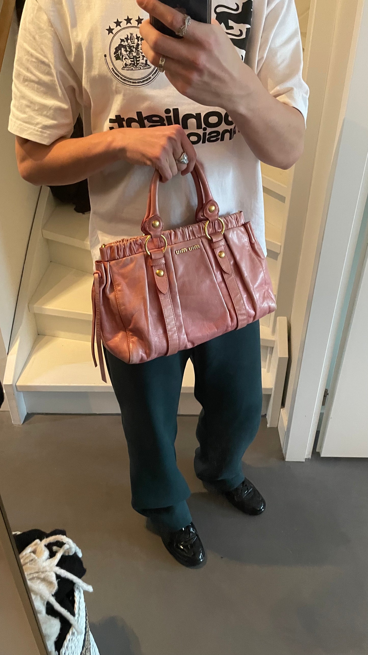 BORSA A MANO MIUMIU ROSA
