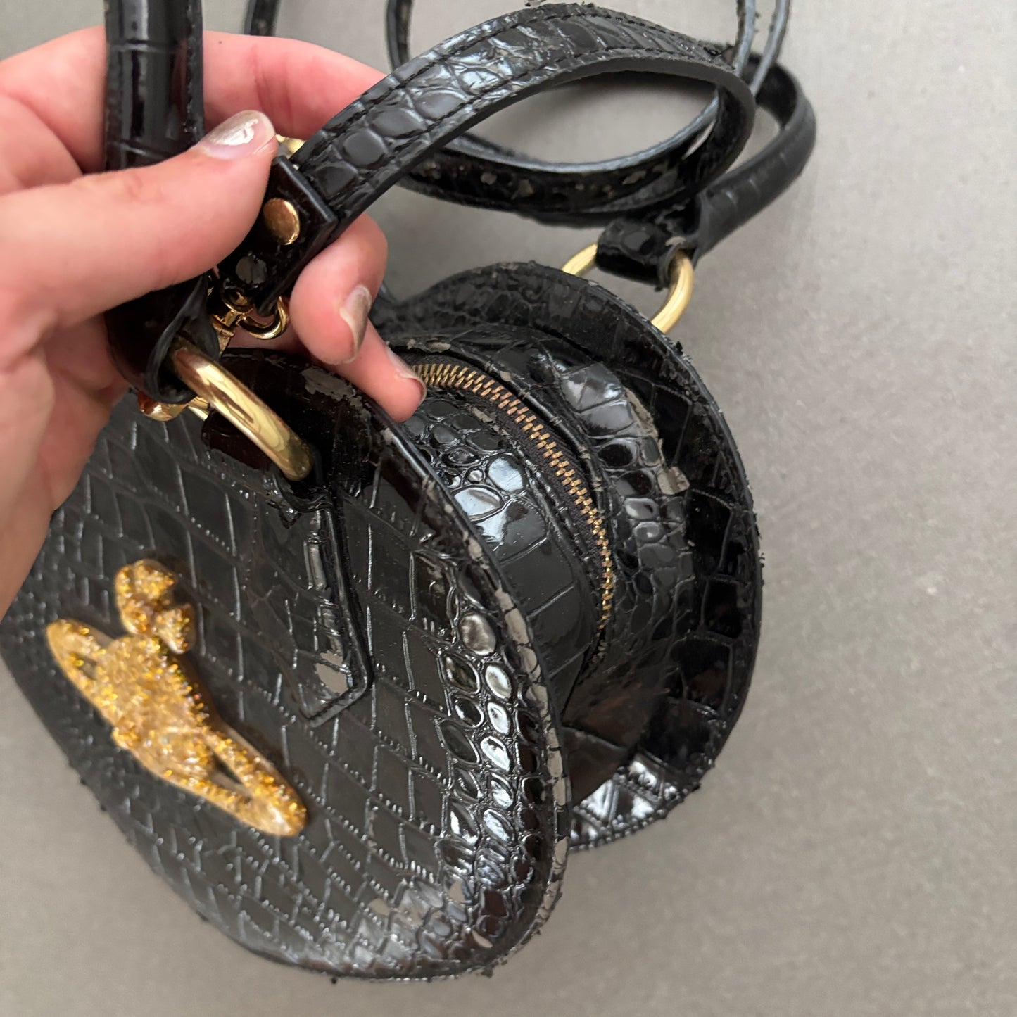 VIVIENNE WESTWOOD HEART BAG BLACK