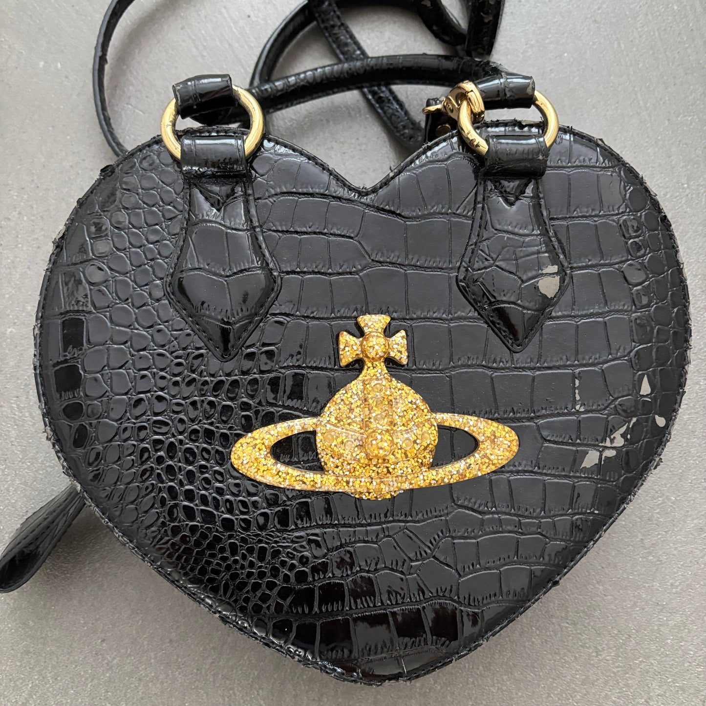 VIVIENNE WESTWOOD HEART BAG BLACK