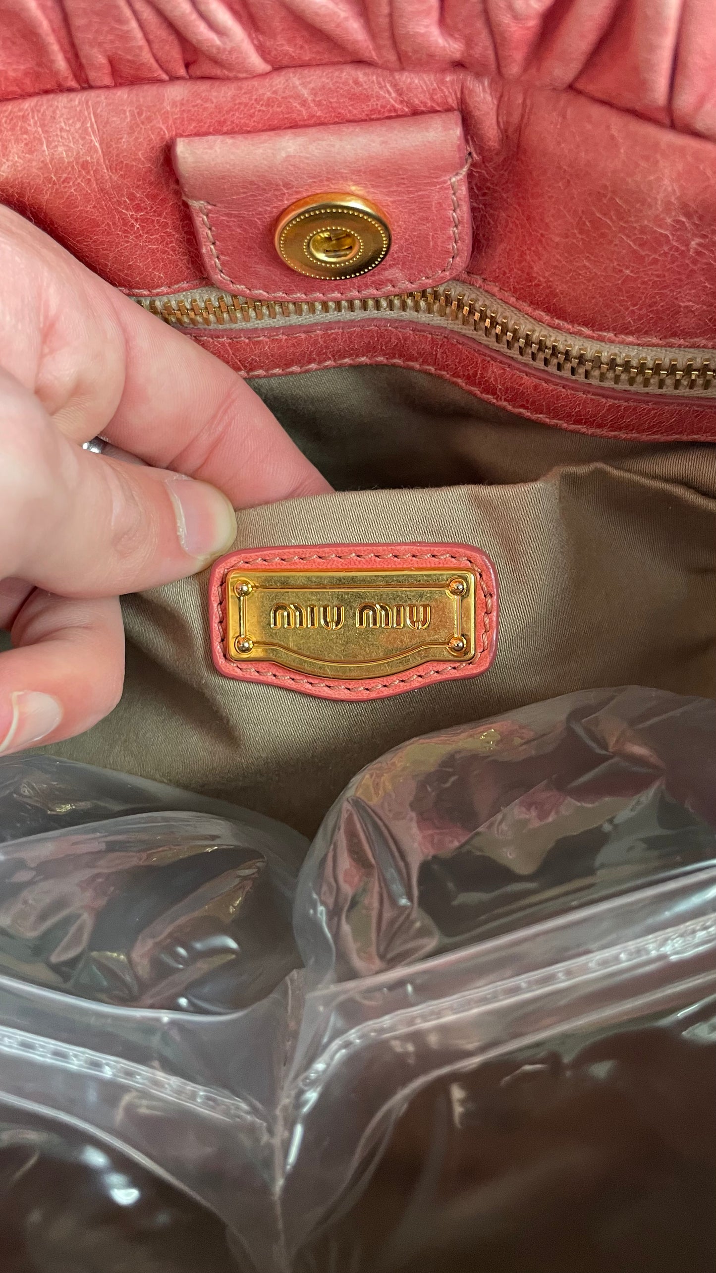 BORSA A MANO MIUMIU ROSA
