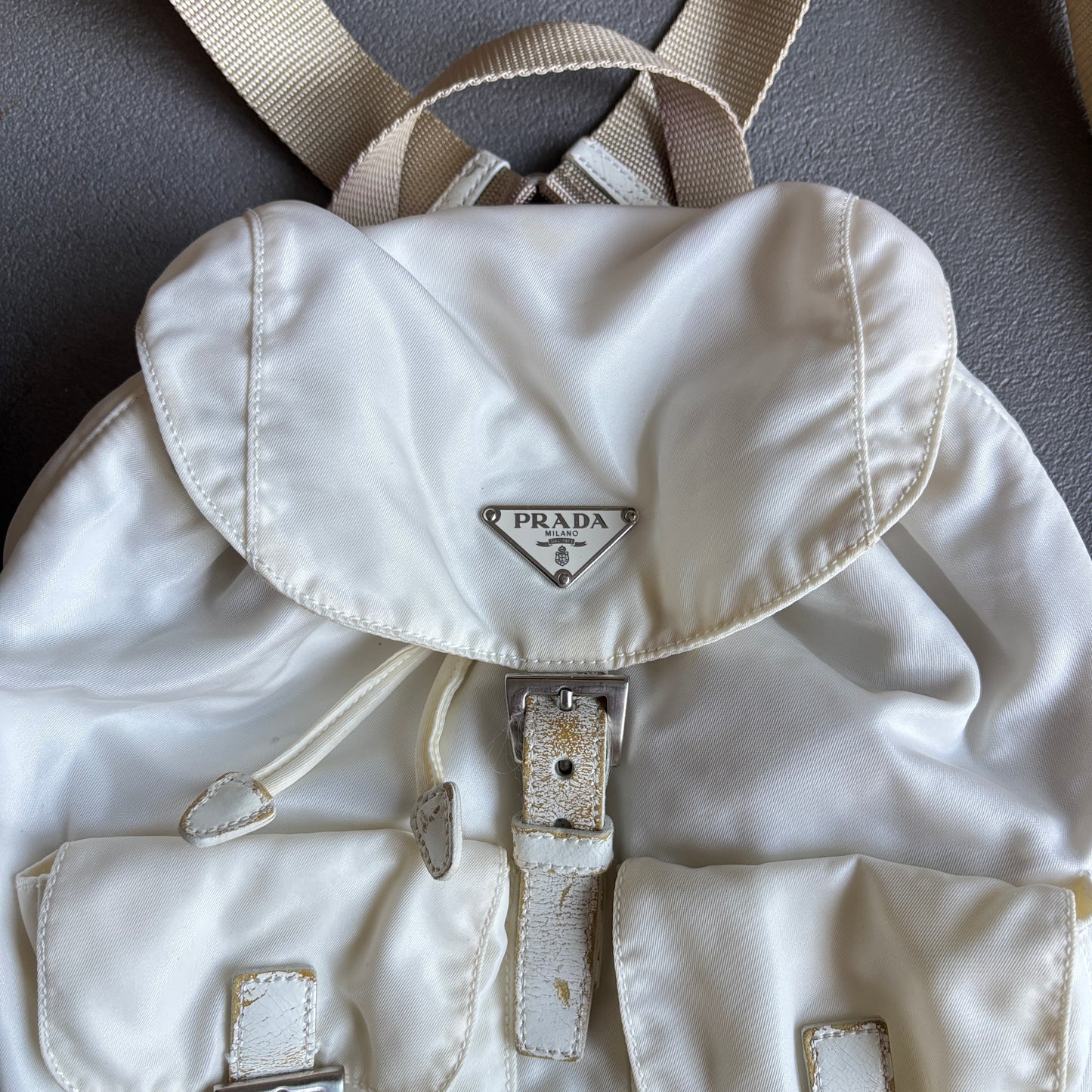 PRADA BACKPACK WHITE