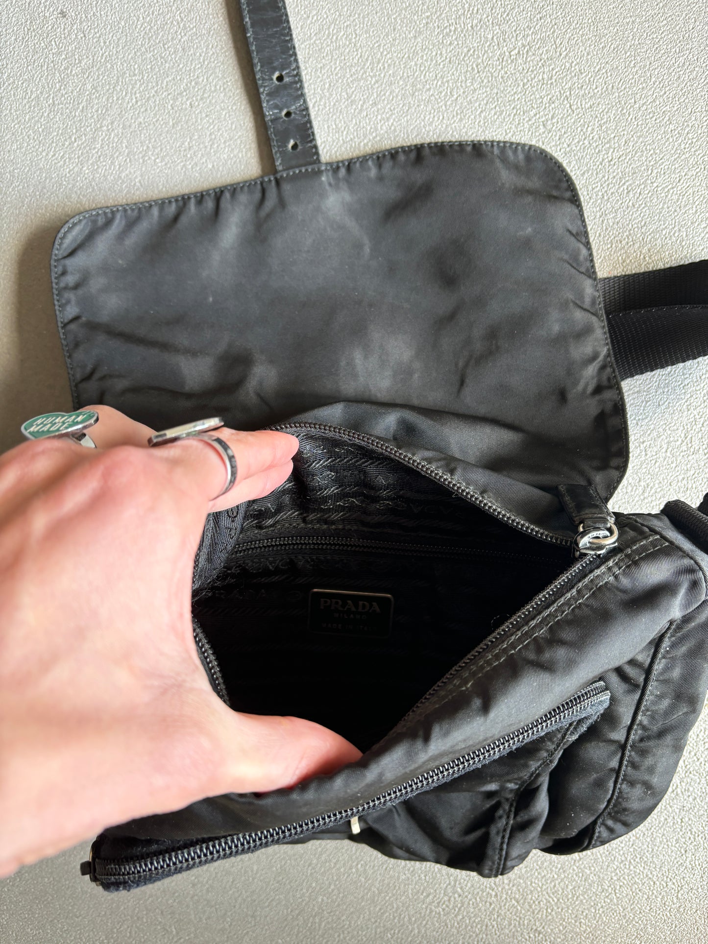 PRADA MESSENGER BAG BLACK