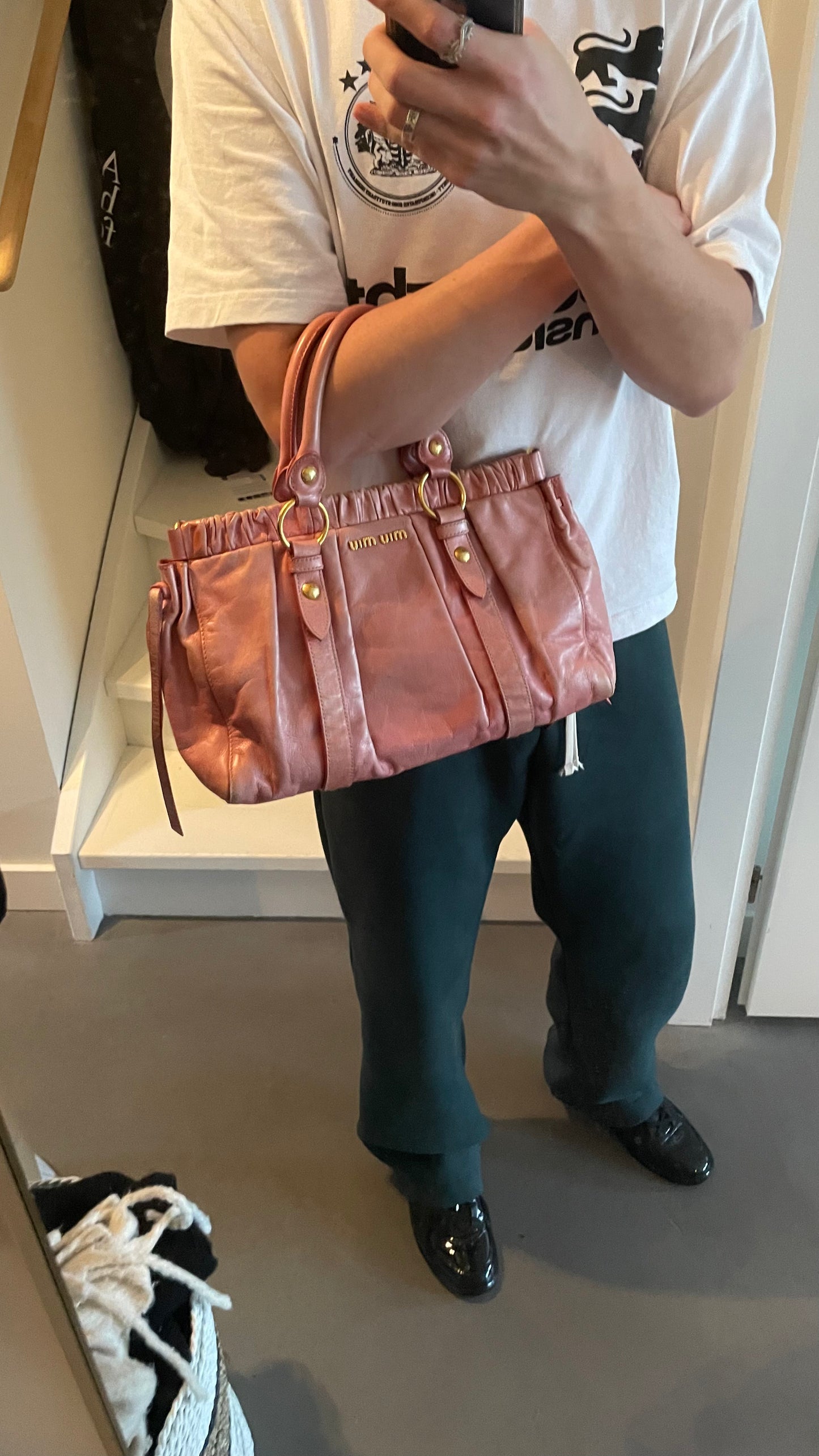 BORSA A MANO MIUMIU ROSA