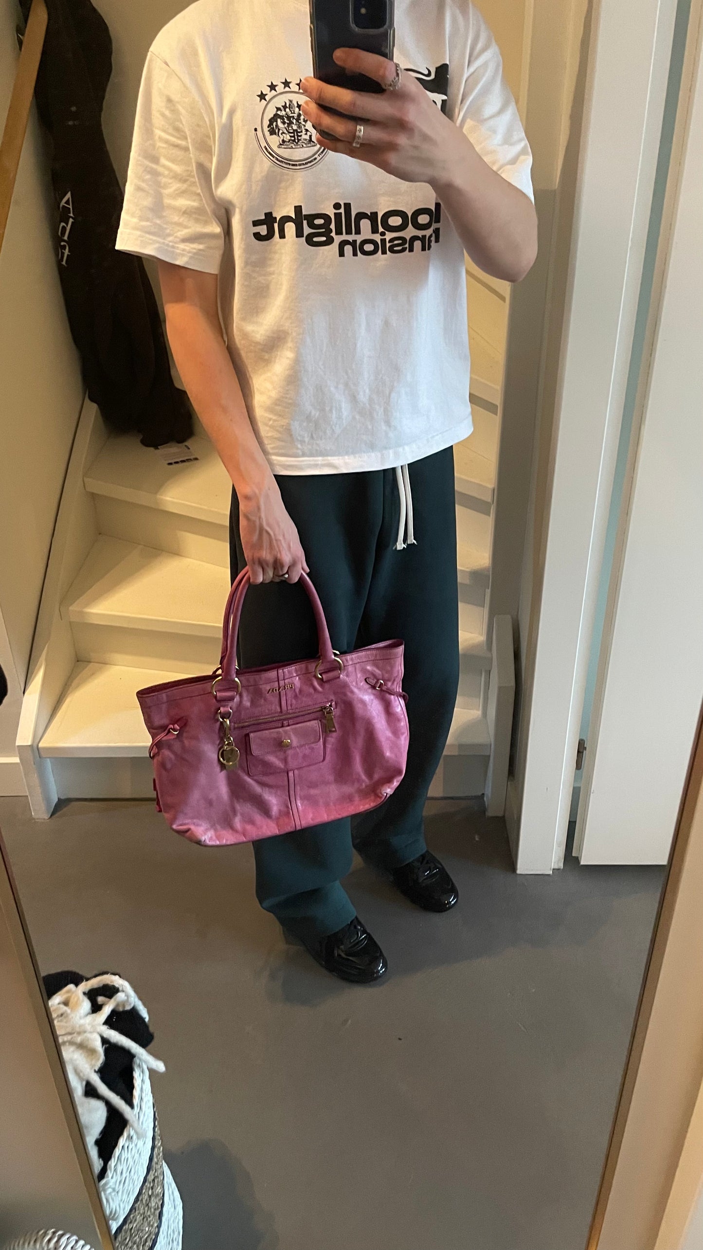 BORSA A MANO ROSA PRADA