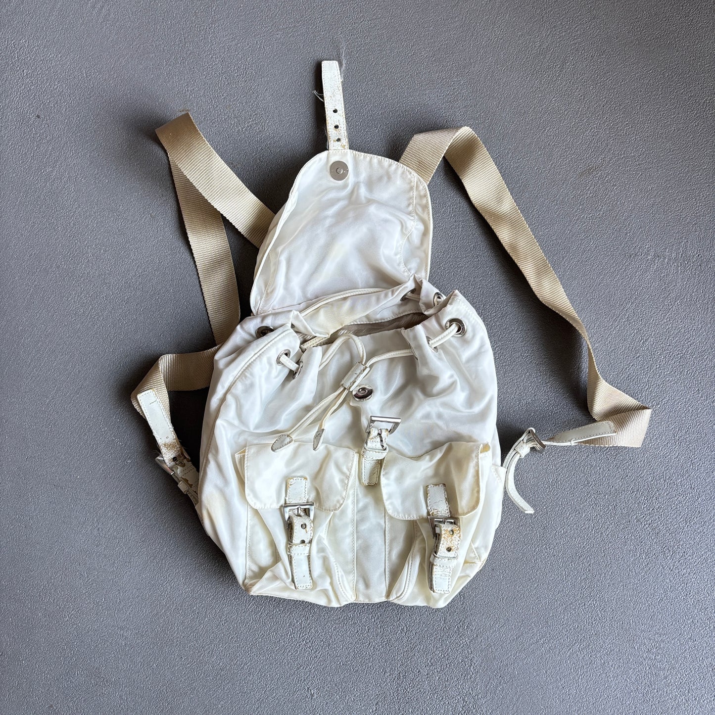 PRADA BACKPACK WHITE