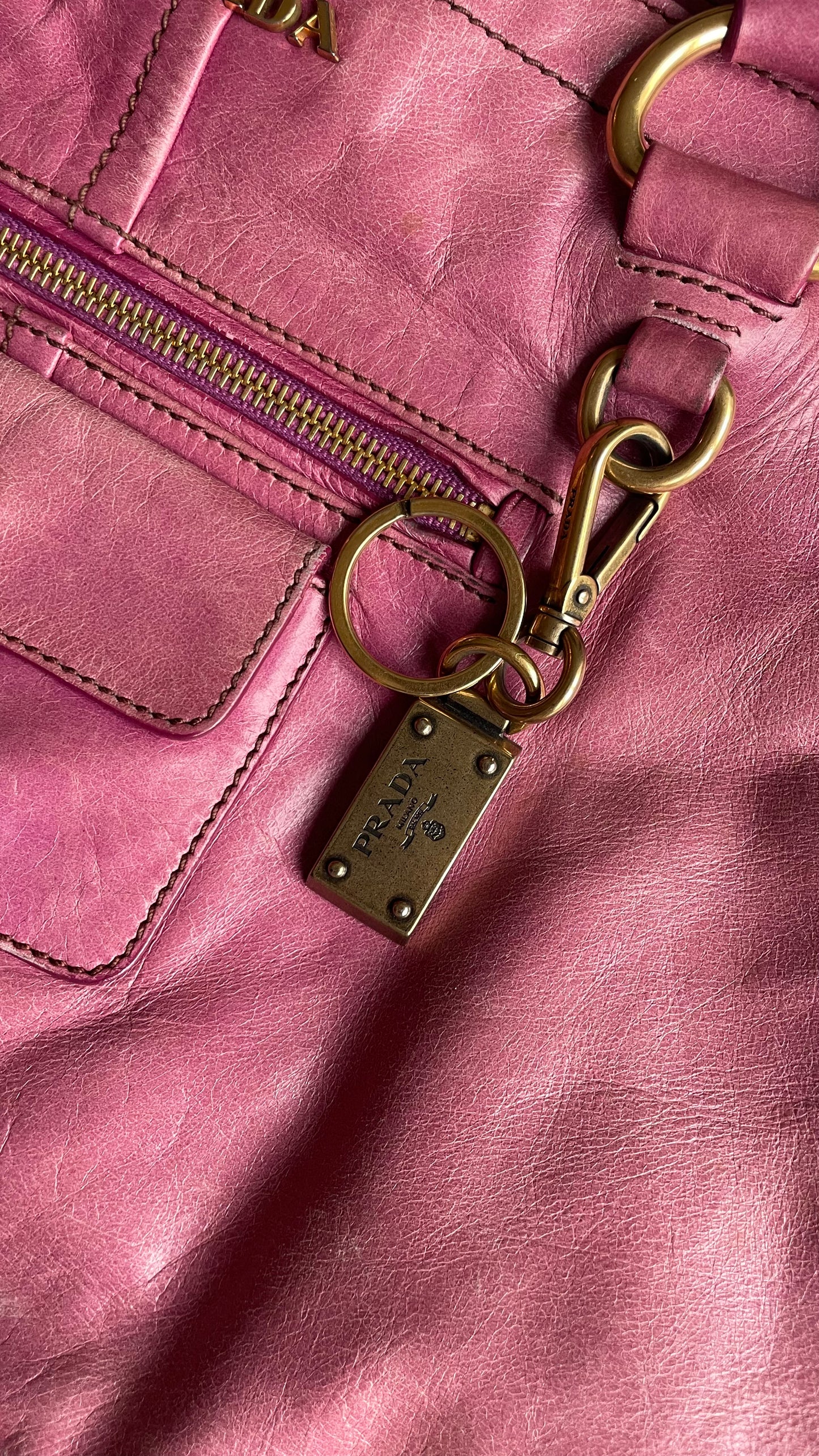BORSA A MANO ROSA PRADA
