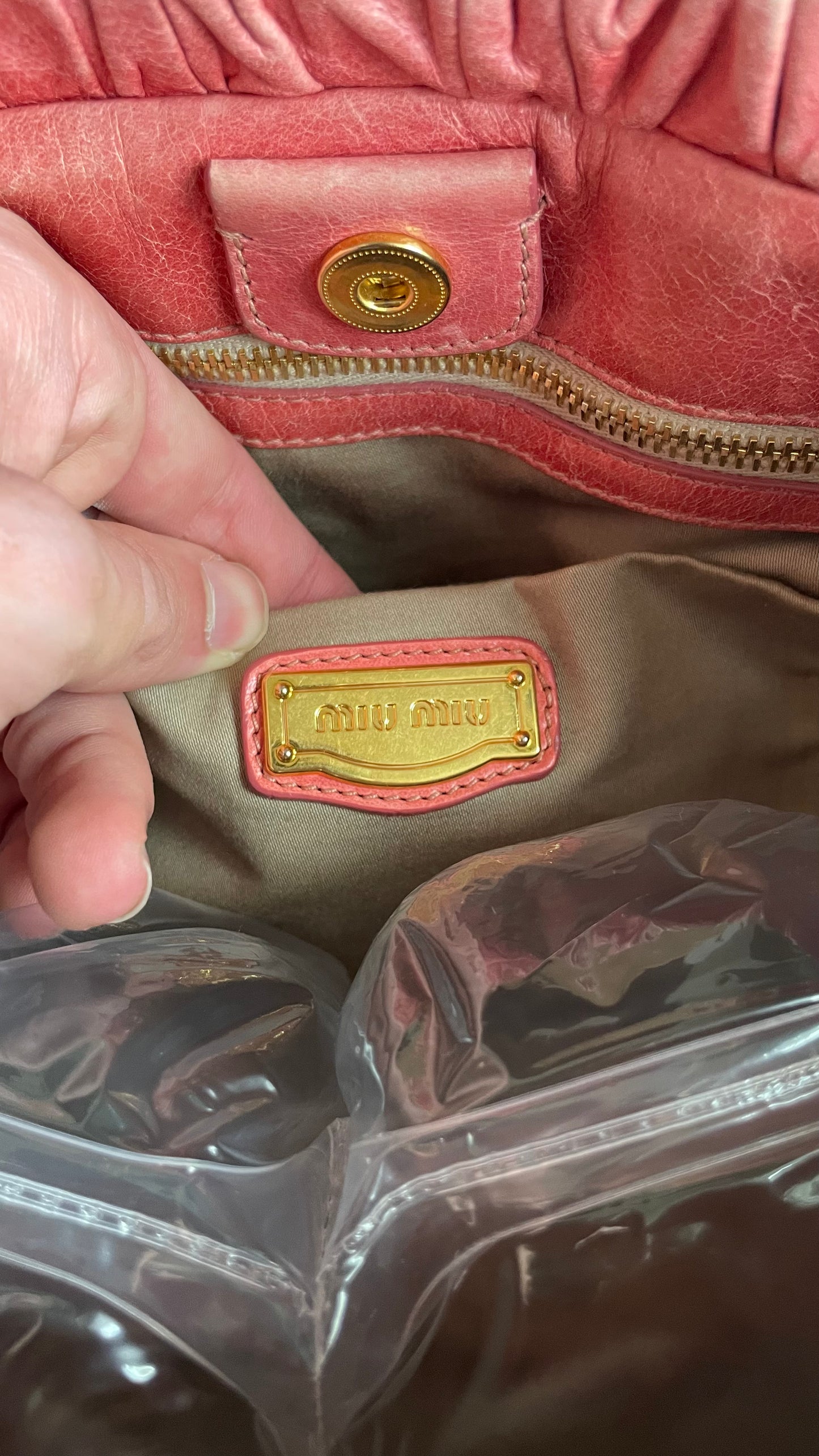 BORSA A MANO MIUMIU ROSA