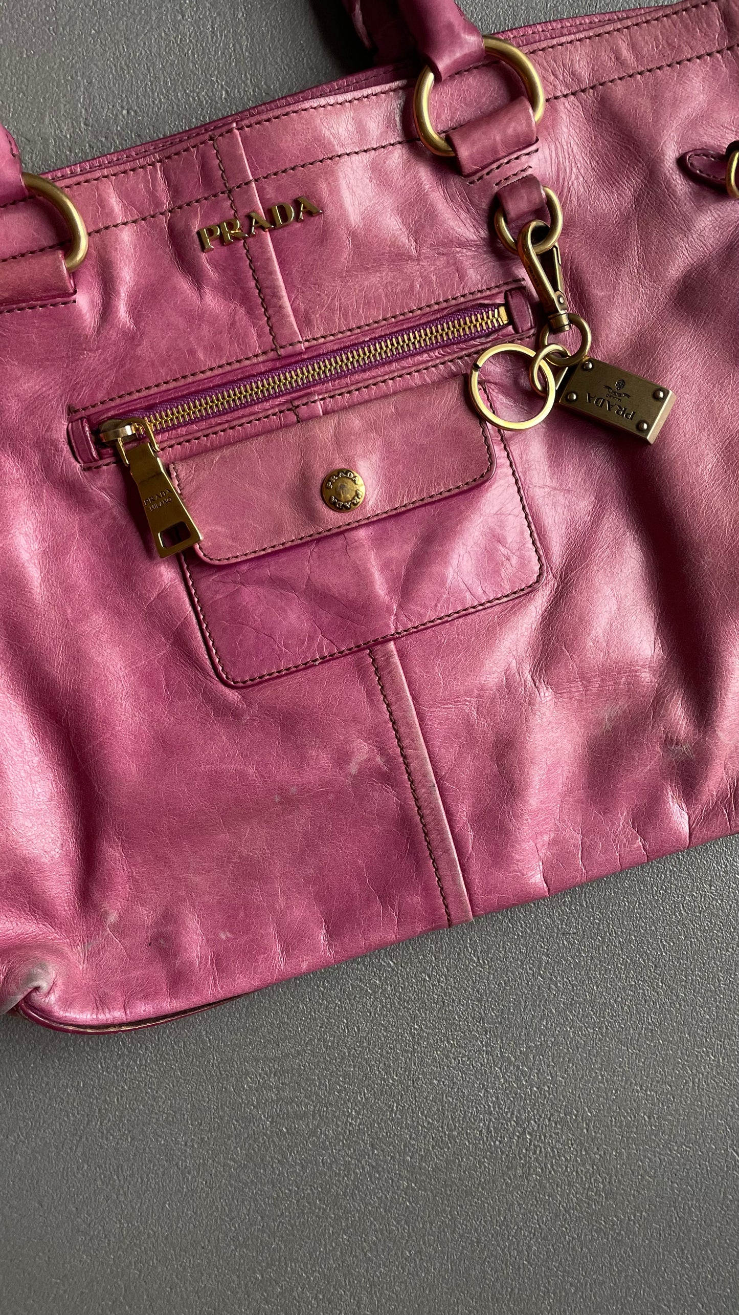 BORSA A MANO ROSA PRADA