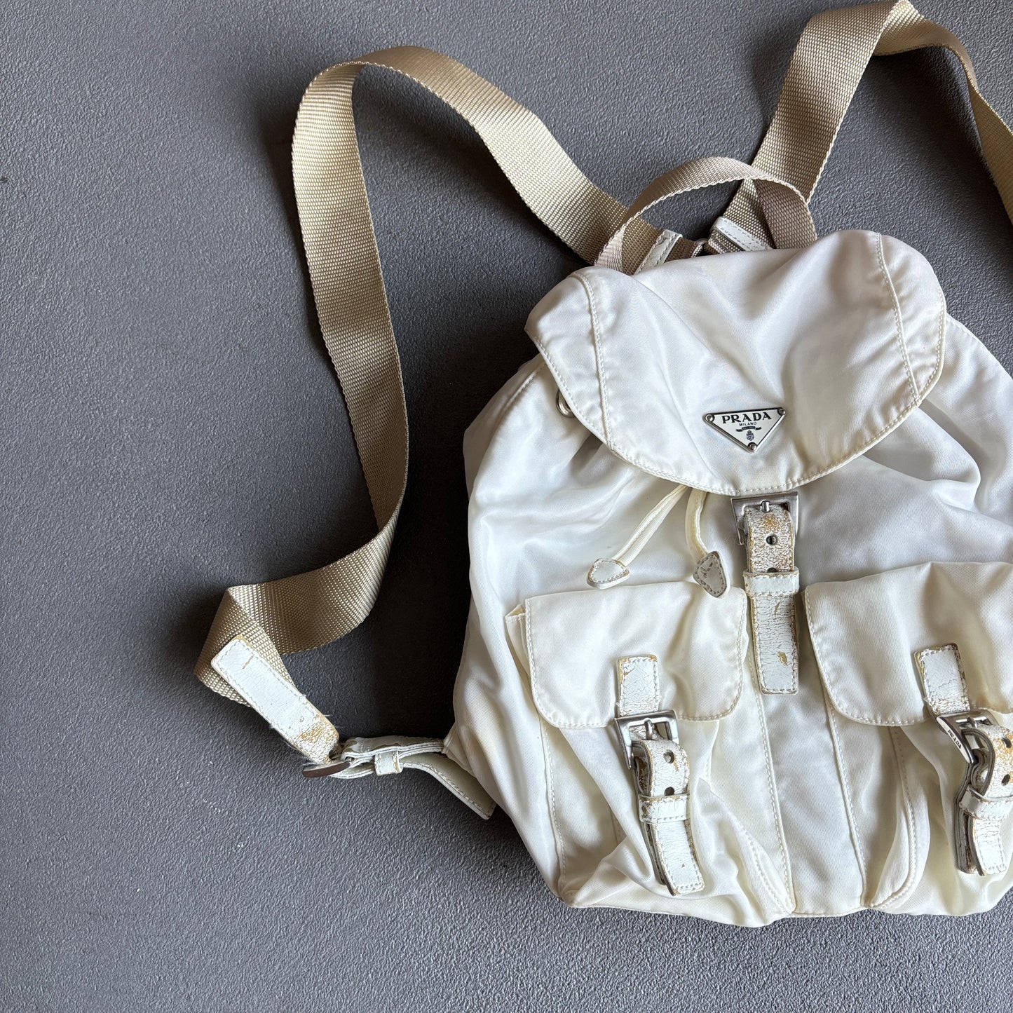 PRADA BACKPACK WHITE