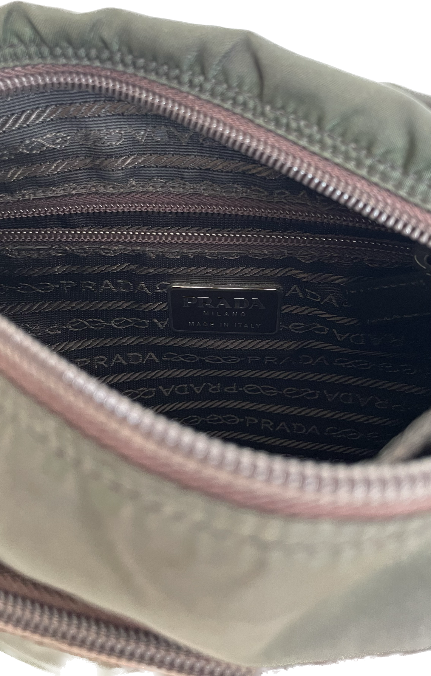 BORSA MESSENGER PRADA VERDE MILITARE/MARRONE