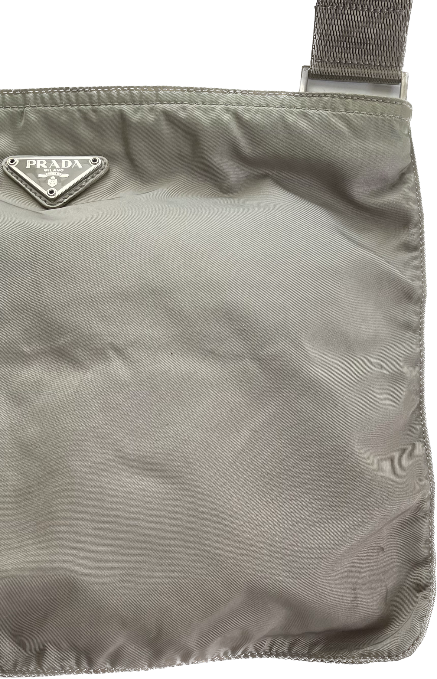 BORSA A MESSAGGIO IN NYLON PRADA OLIVA
