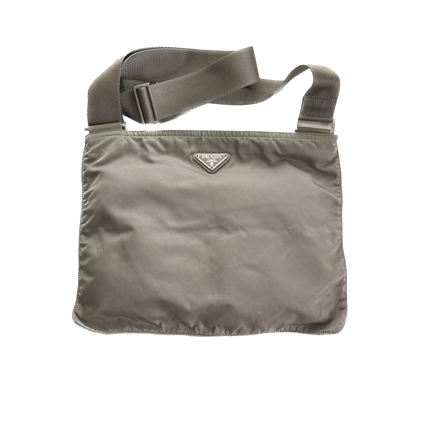 BORSA A MESSAGGIO IN NYLON PRADA OLIVA