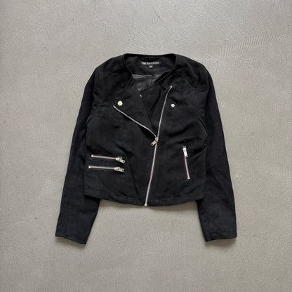 ANN DEMEULEMEESTER SUEDE ASSYMETRICAL JACKET [M]