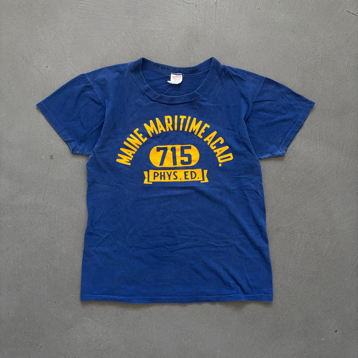 1960S PHYS ED TEE BLUE | CHAMPION TAG [S]