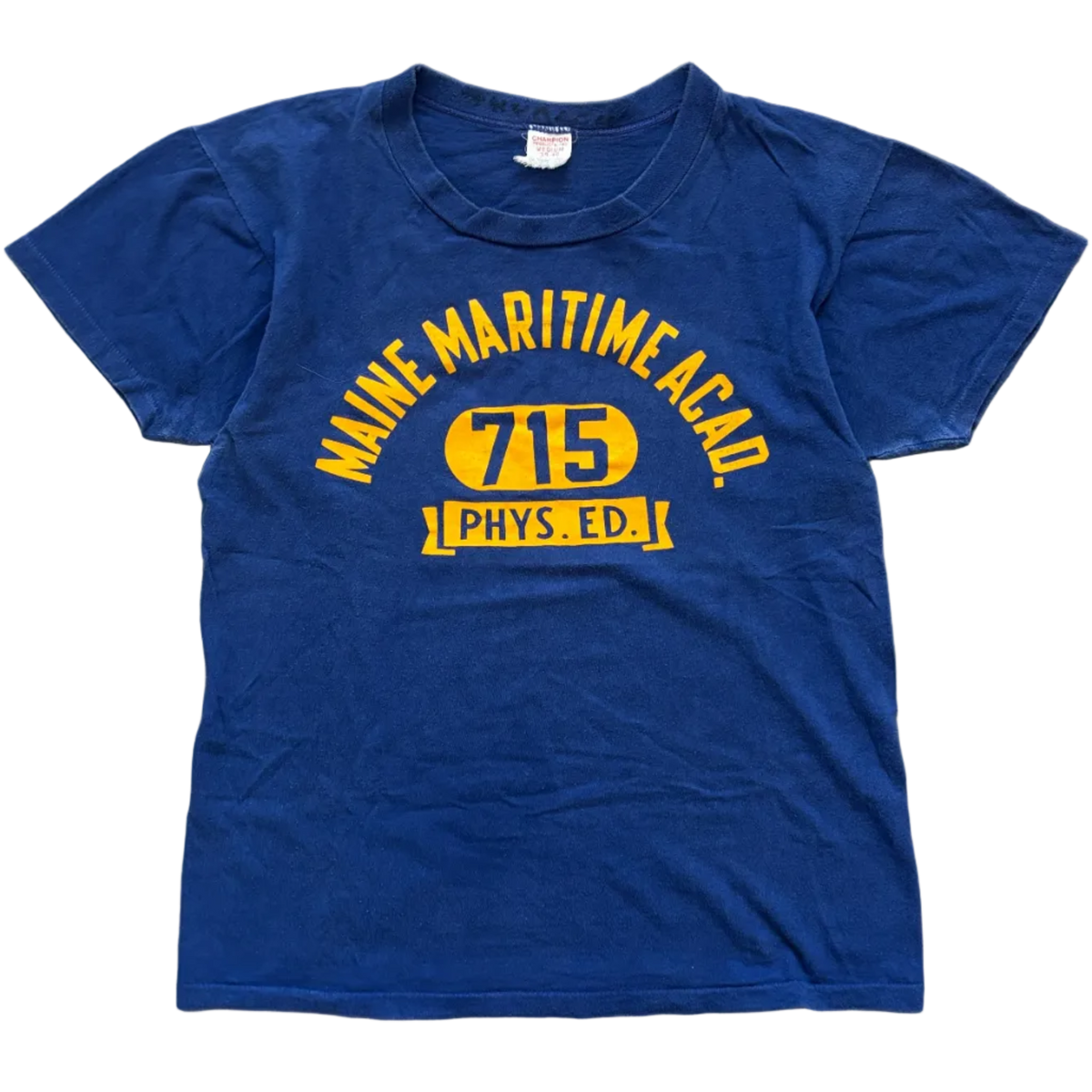 1960S PHYS ED TEE BLUE | CHAMPION TAG [S]