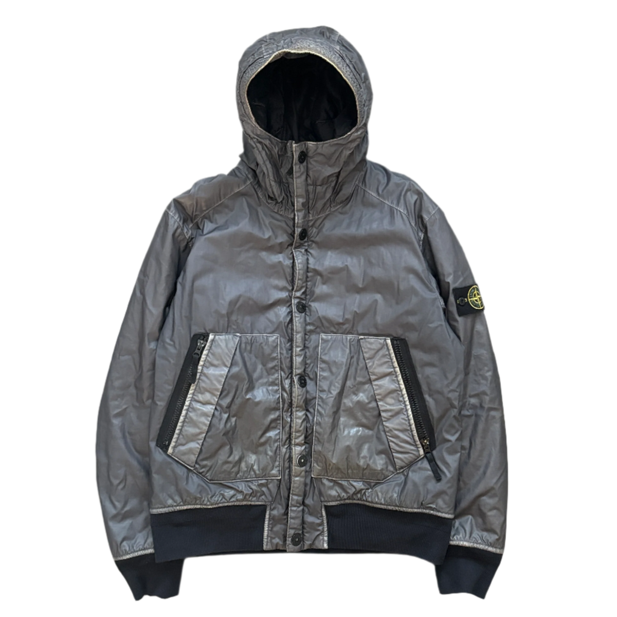 AW2014 STONE ISLAND MUSSOLA GOMMATA BOMBERJACKET GREY [XL 