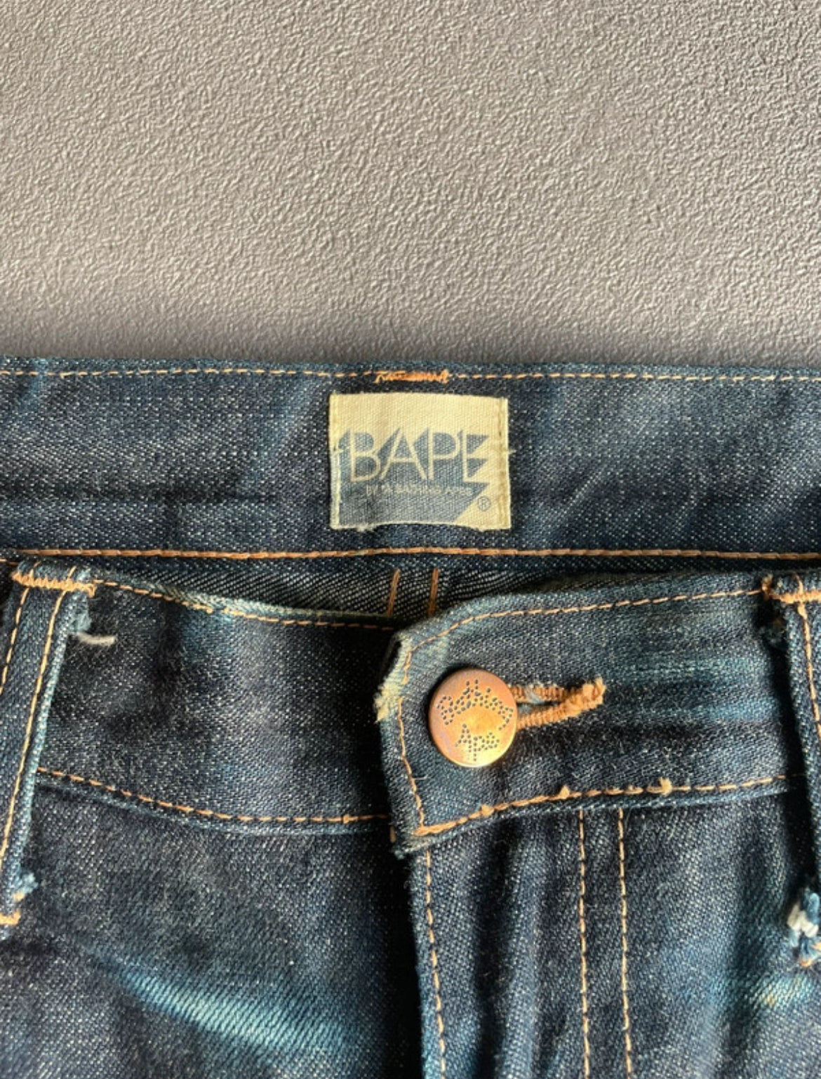 BAPE BABY MILO YELLOW JEANS [W36]