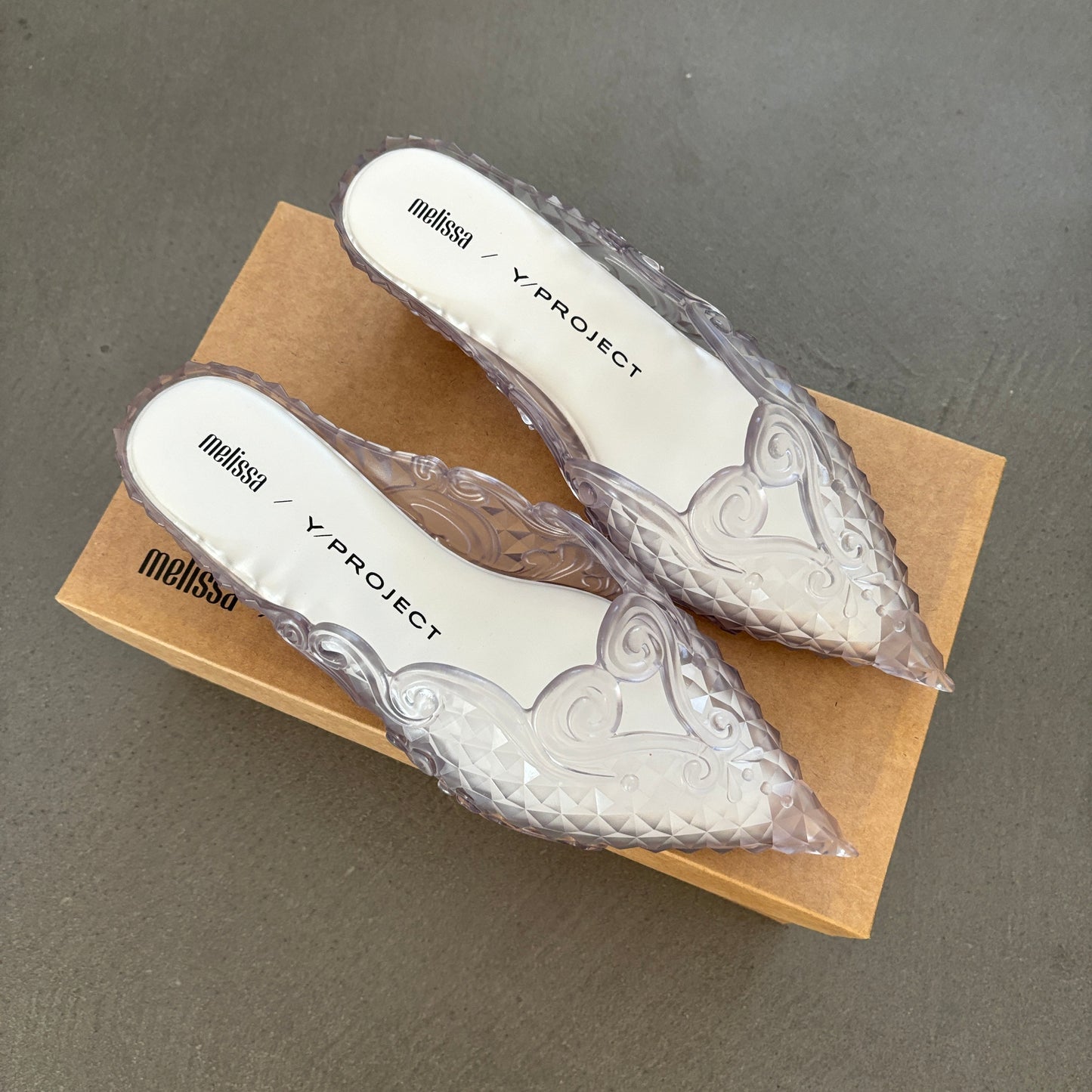 Y/PROJECT X MELISSA COURT SHOE MULES WHITE [NEW]