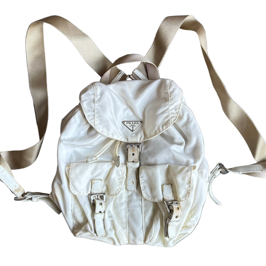 PRADA BACKPACK WHITE