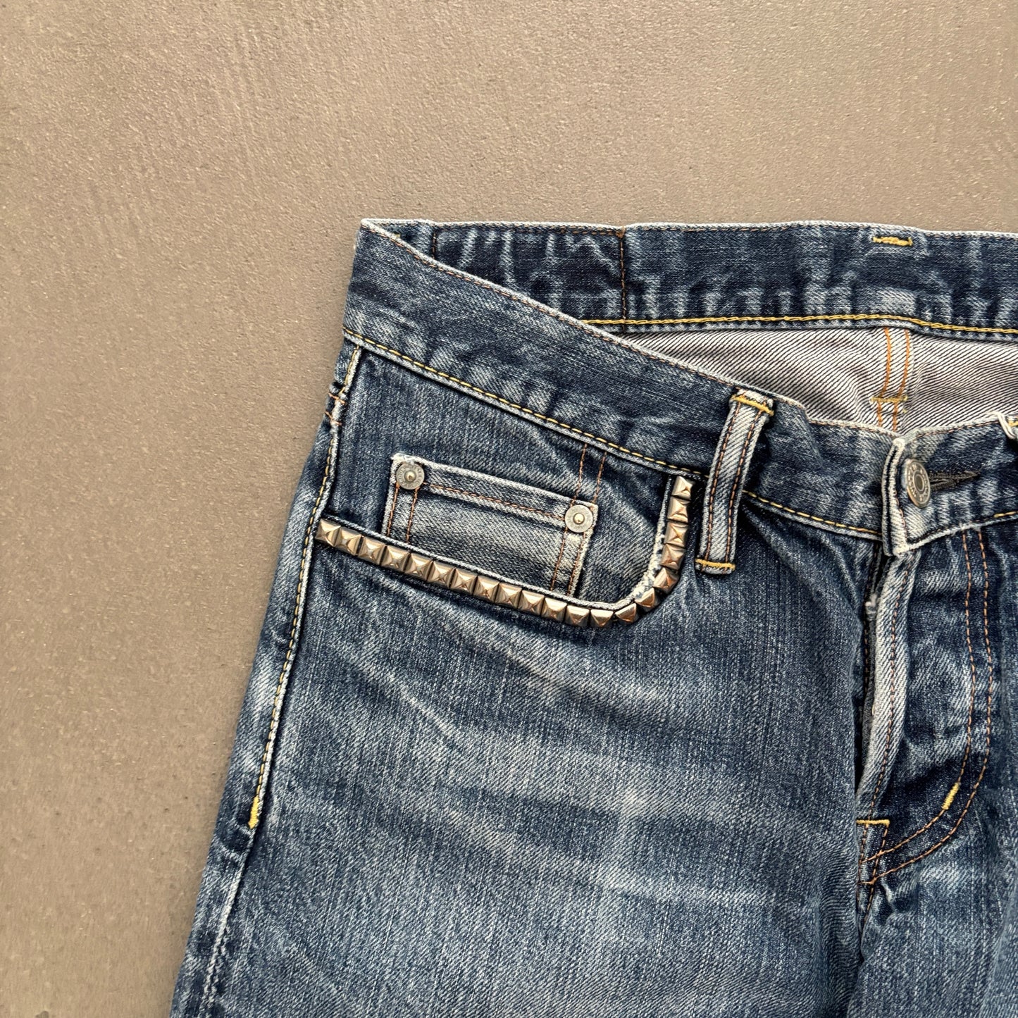 HYSTERIC GLAMOUR STUDDED SELVEDGE DENIM [W30]