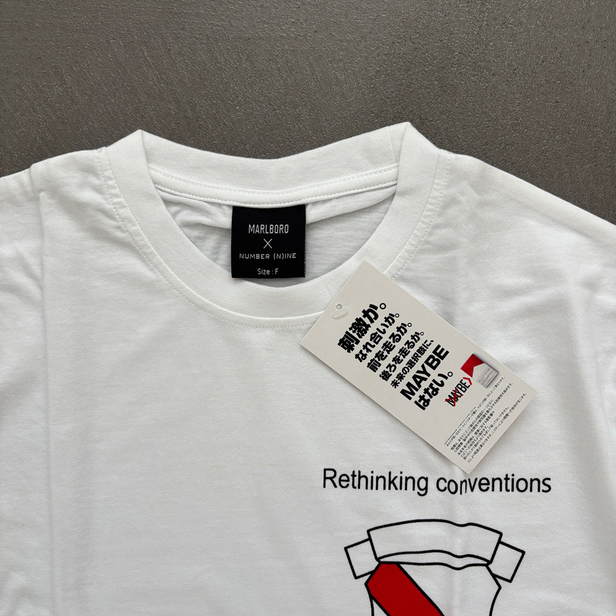 NUMBER (N)INE MARLBORO SHIELD TEE WHITE [M]