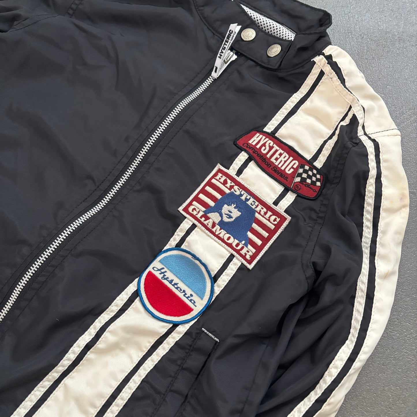 HYSTERIC GLAMOUR PATCH BIKER JACKET [S]