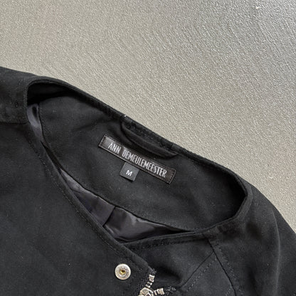 ANN DEMEULEMEESTER SUEDE ASSYMETRICAL JACKET [M]