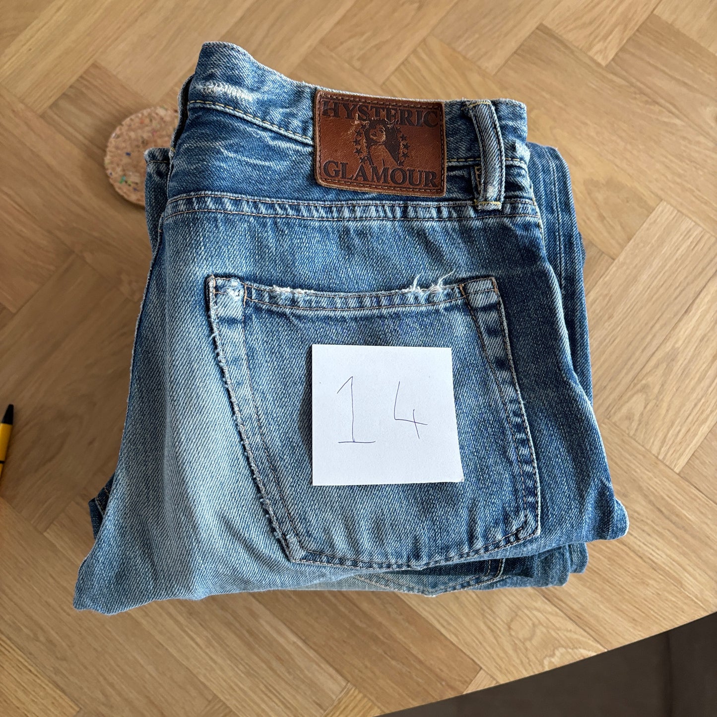 HYSTERIC GLAMOUR PEANUT STUDDED SELVEDGE DENIM #14 [W28]