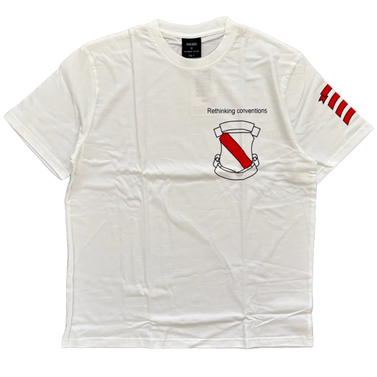 NUMBER (N)INE MARLBORO SHIELD TEE WHITE [M]