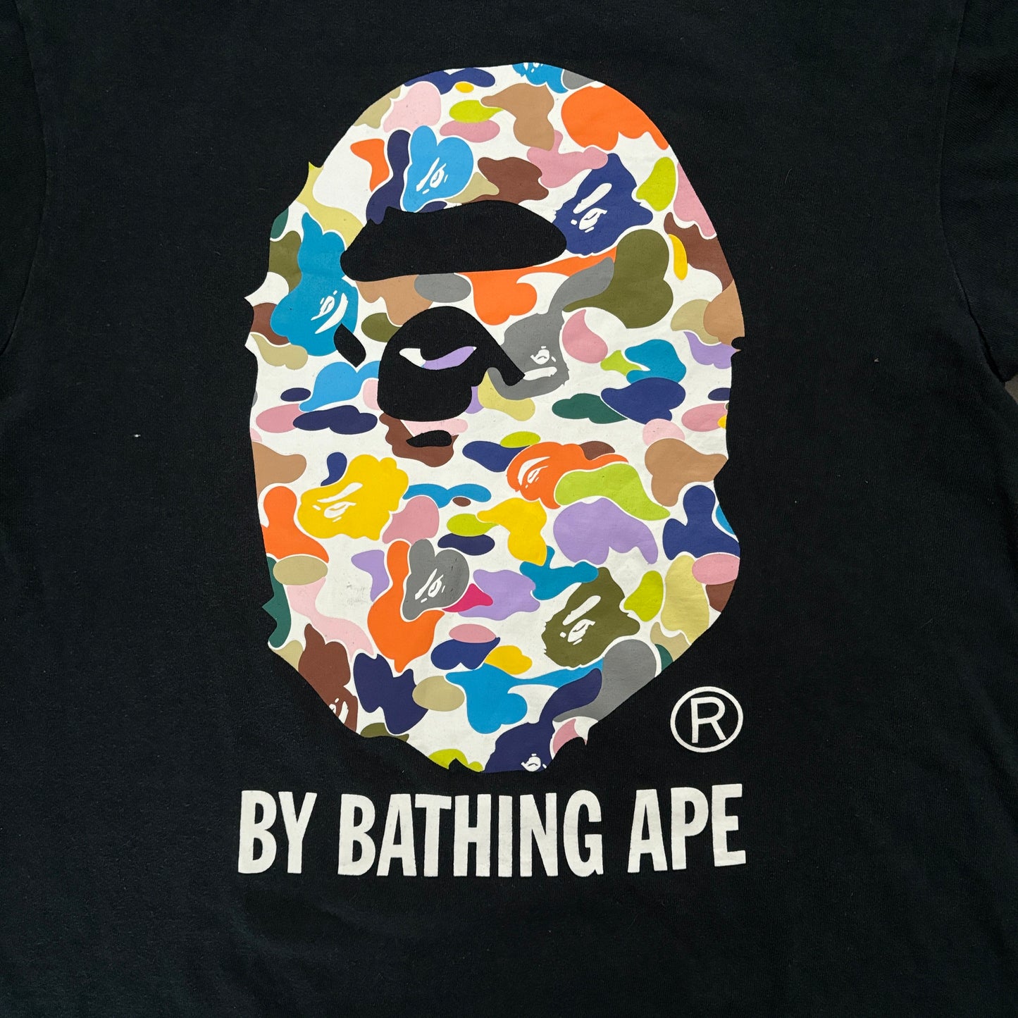 BAPE COLORED LOGO TEE BLACK [S]
