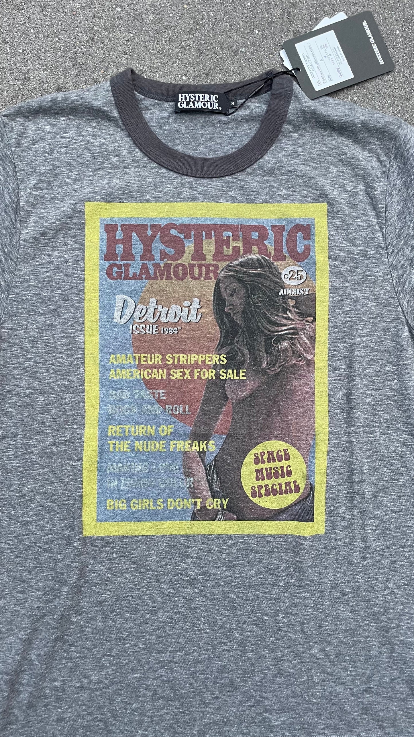 HYSTERIC GLAMOUR TEE GREY NEW [S]