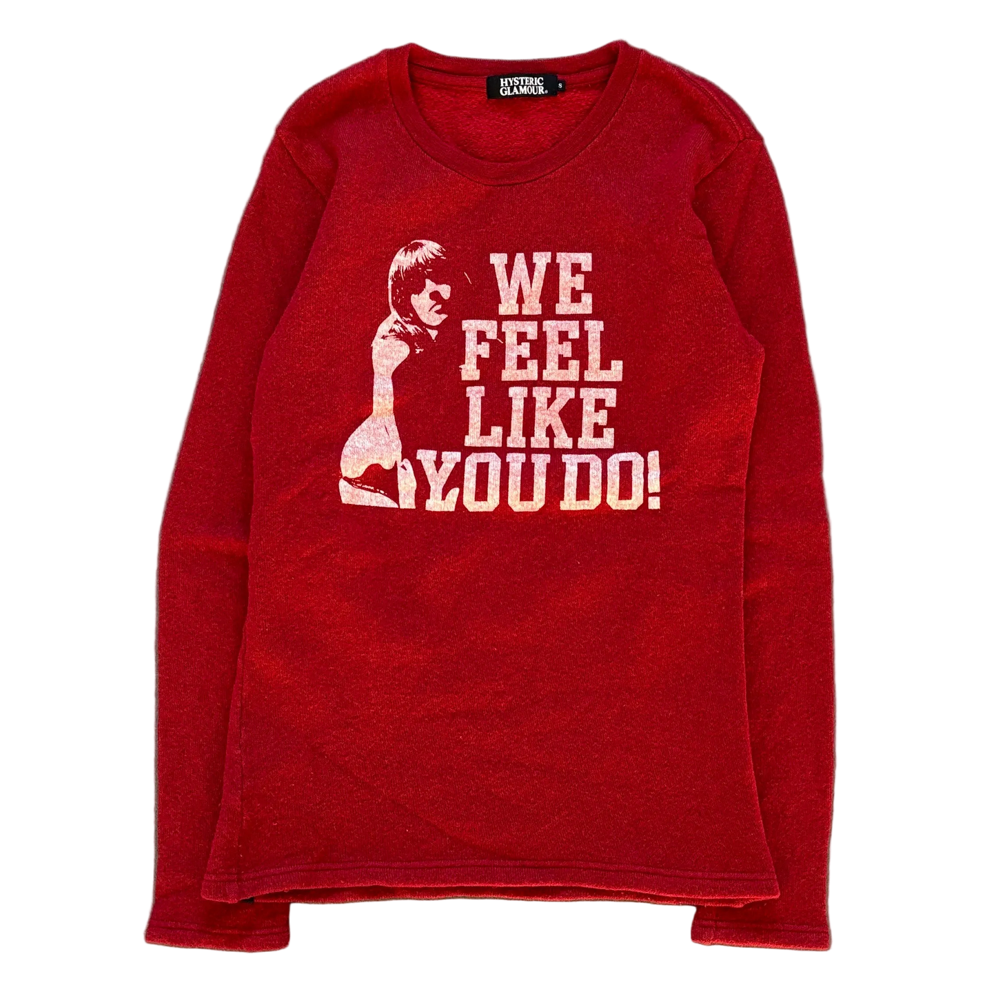 HYSTERIC GLAMOUR WE FEEL LIKE YOU DO SWEATER RED [S]