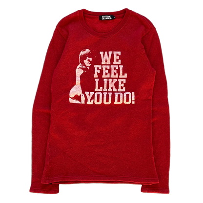 HYSTERIC GLAMOUR WE FEEL LIKE YOU DO SWEATER RED [S]