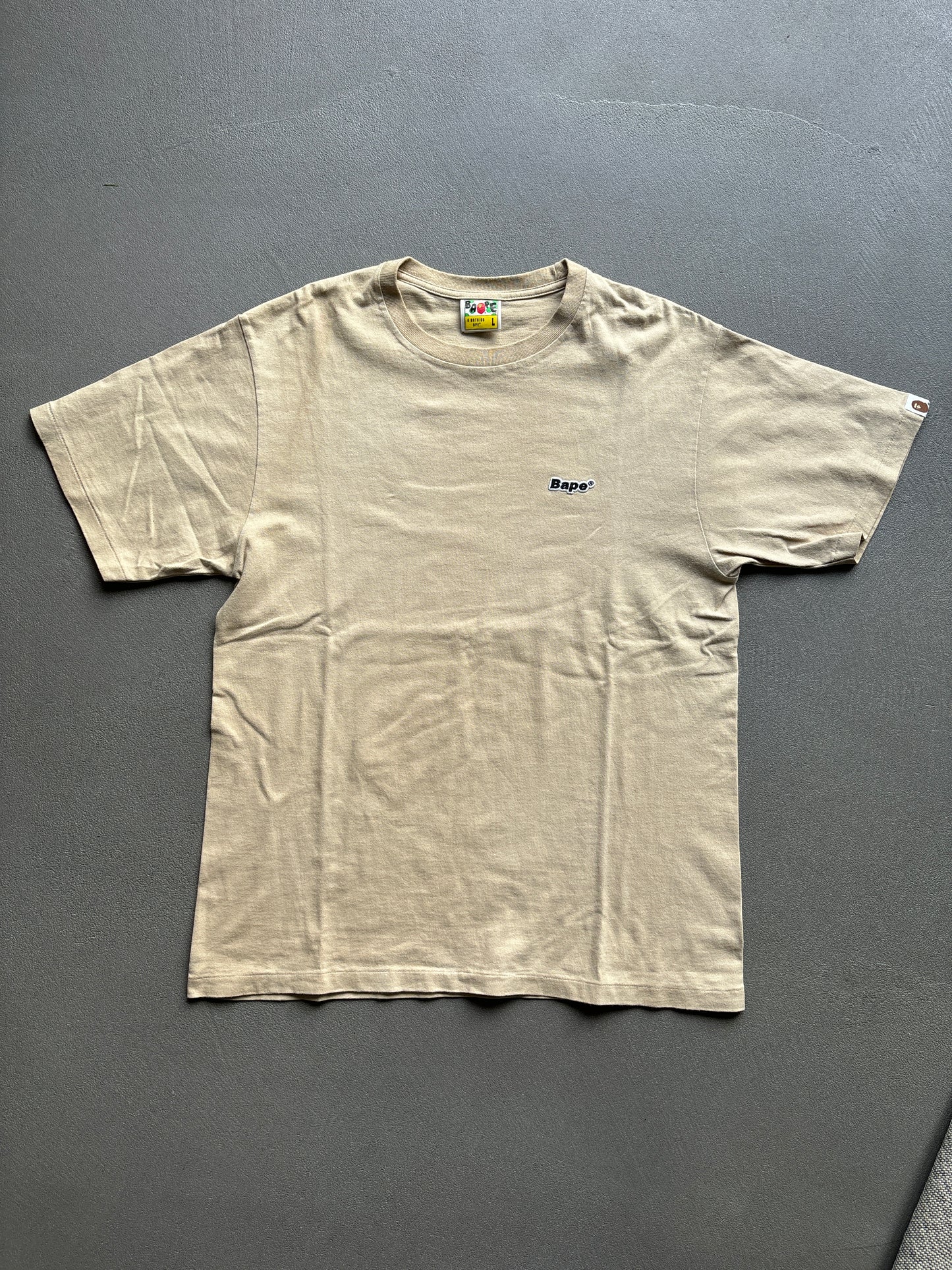 BAPE SMALL LOGO TEE CREME [L]