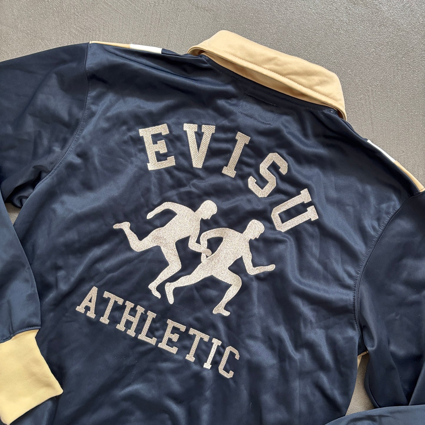 EVISU ATHLETIC TRACK JACKET NAVY CREME [L]