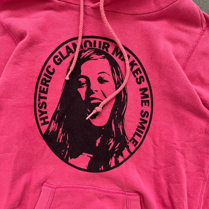 HYSTERIC GLAMOUR MAKES ME SMILE HOODIE PINK [S]
