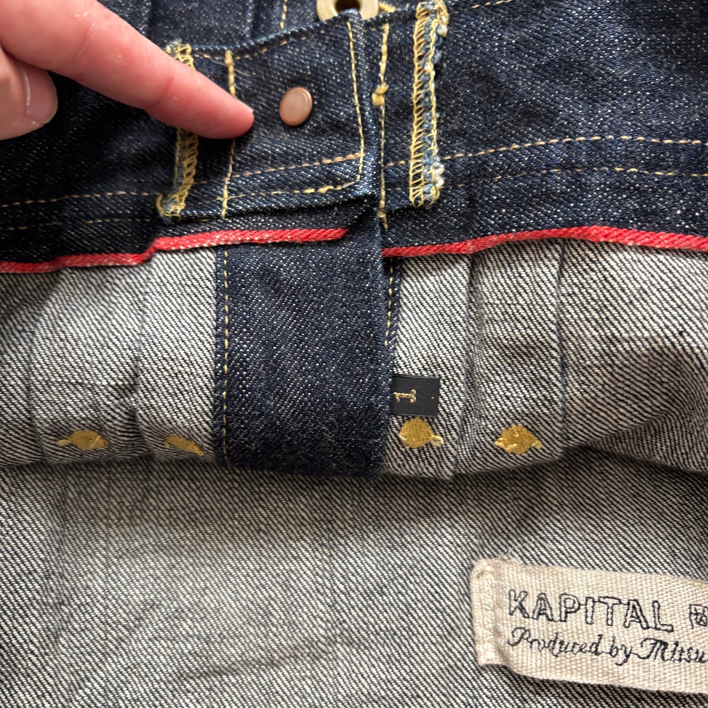 KAPITAL NR.2 BUCKLEBACK SELVEDGE DENIM JACKET [S]