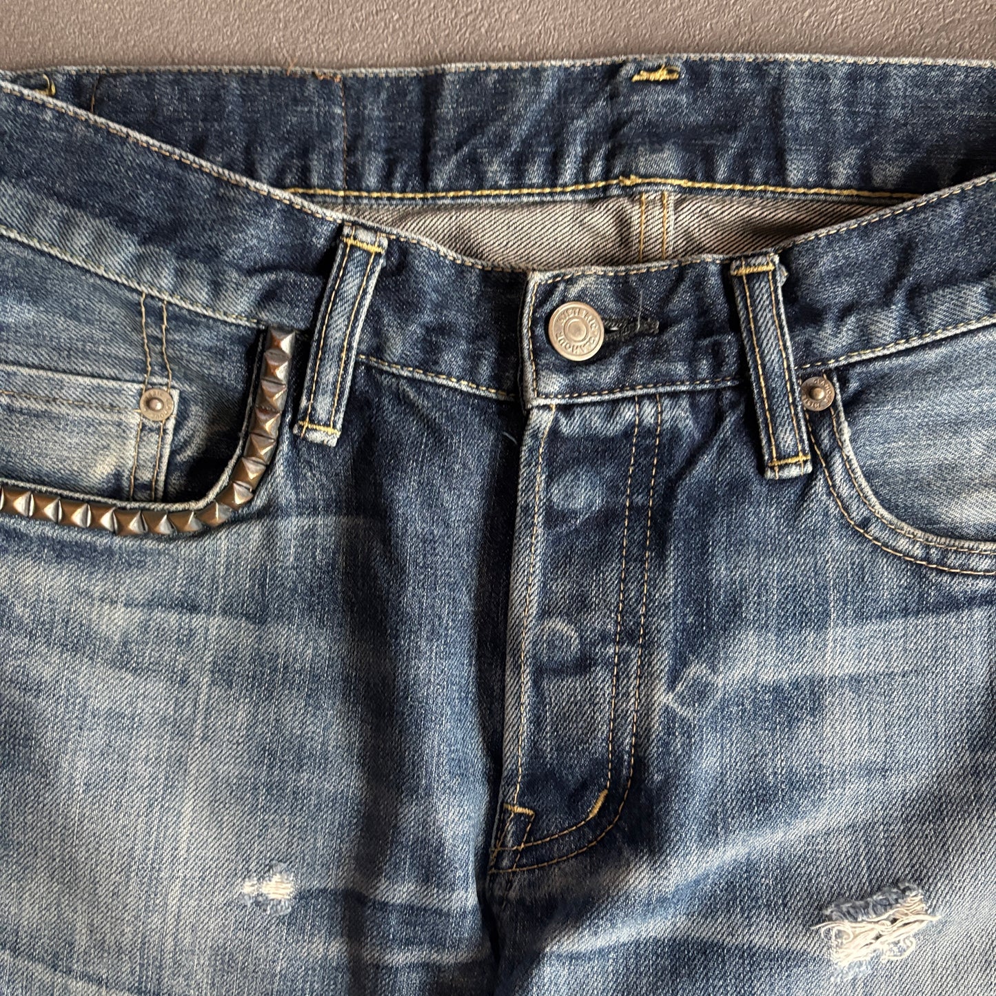 HYSTERIC GLAMOUR STUDDED SELVEDGE DENIM [W30]