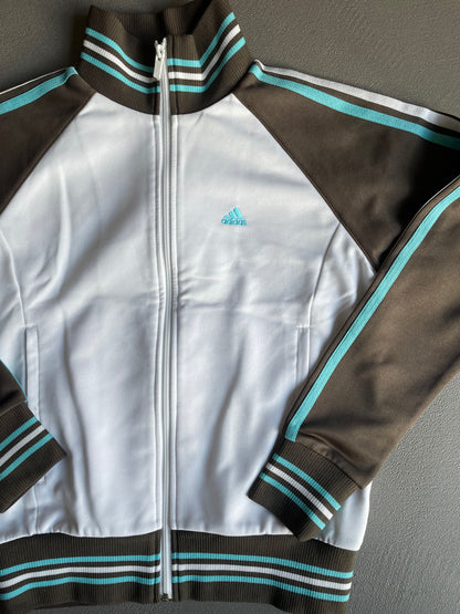 ADIDAS WHITE BROWN TRACKSUIT [XS]