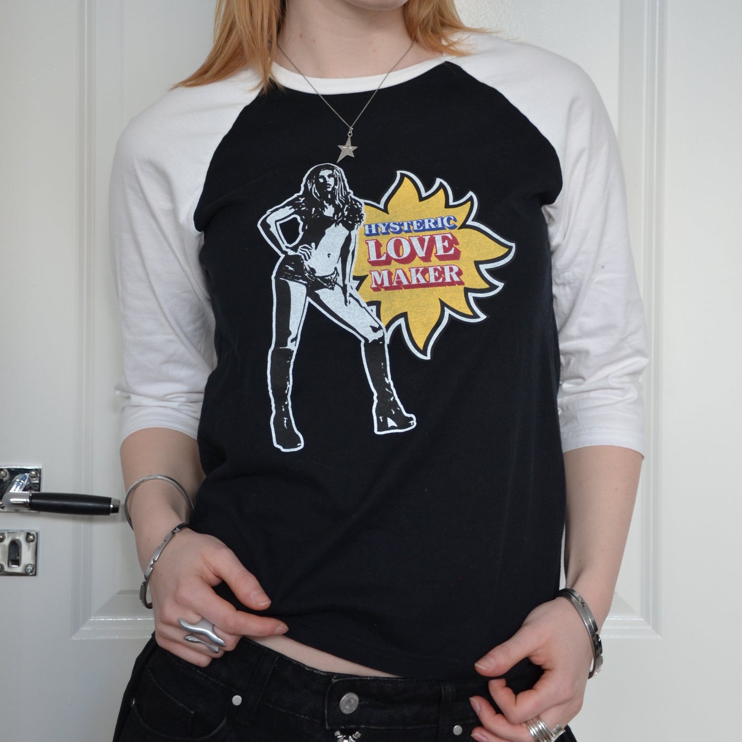 HYSTERIC GLAMOUR LOVE MAKER 3/4TH SLEEVE TOP [M]