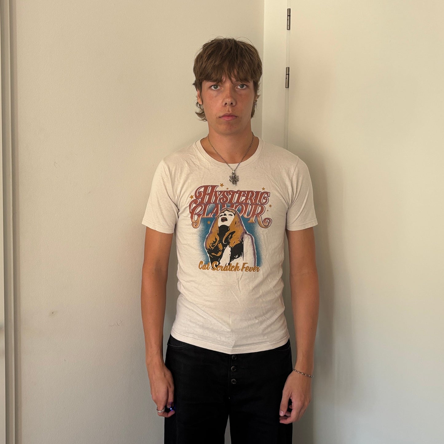 HYSTERIC GLAMOUR CAT SCRATCH FEVER TEE [S]