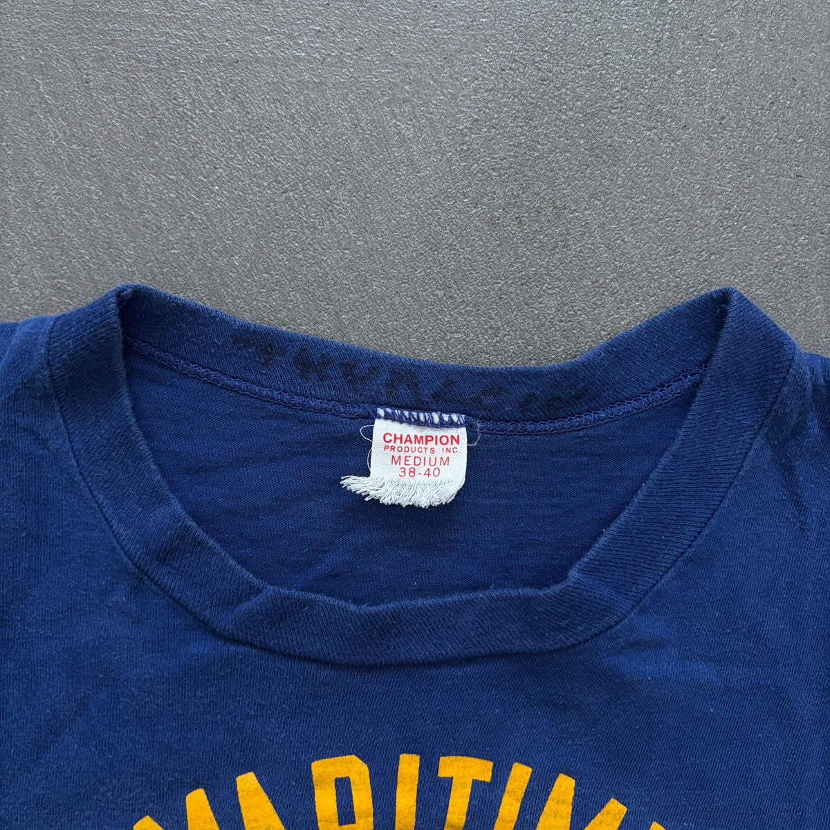 1960S PHYS ED TEE BLUE | CHAMPION TAG [S]