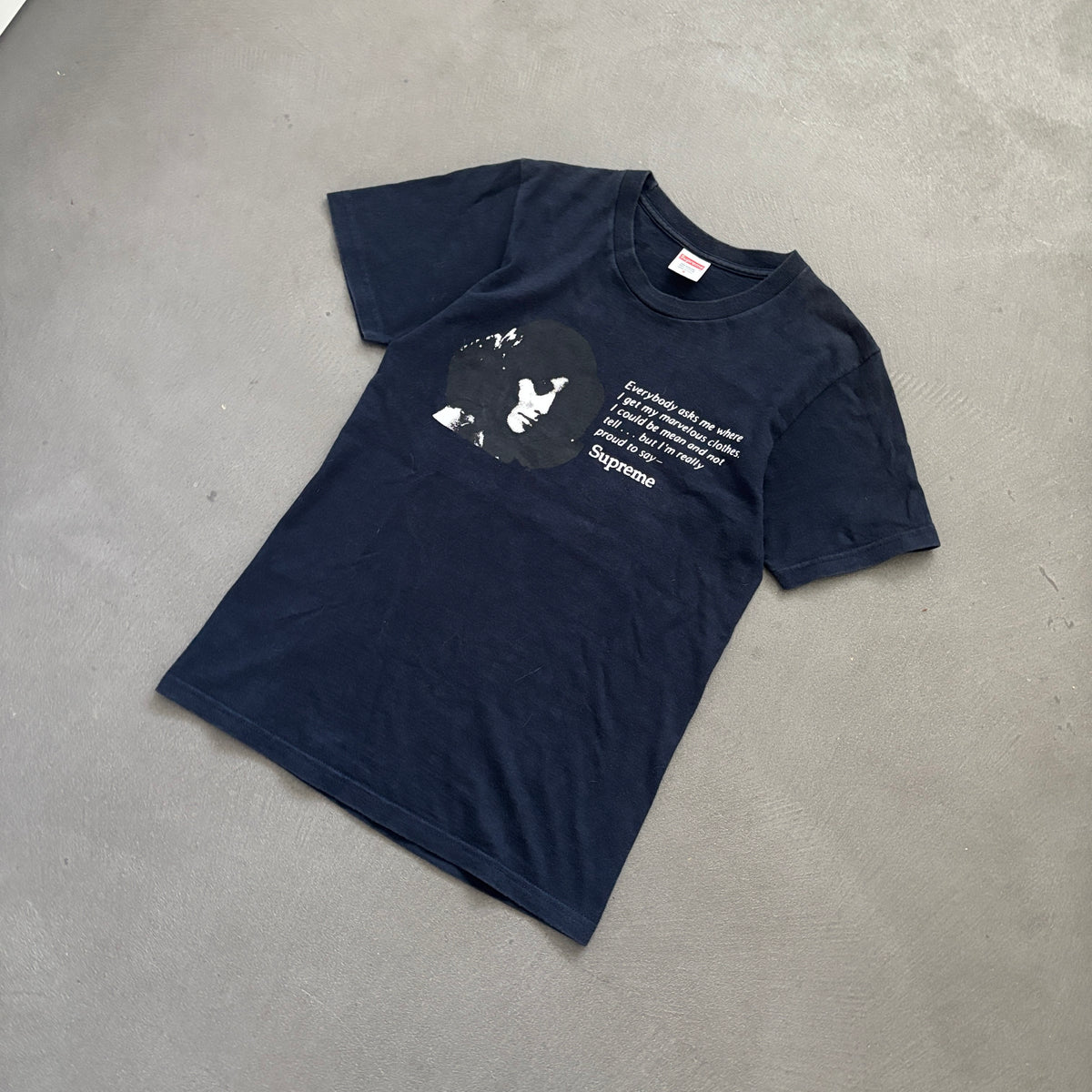 SS17 SUPREME MARVELOUS CLOTHES TEE NAVY [S]